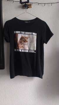 koszulka t-shirt z kotem