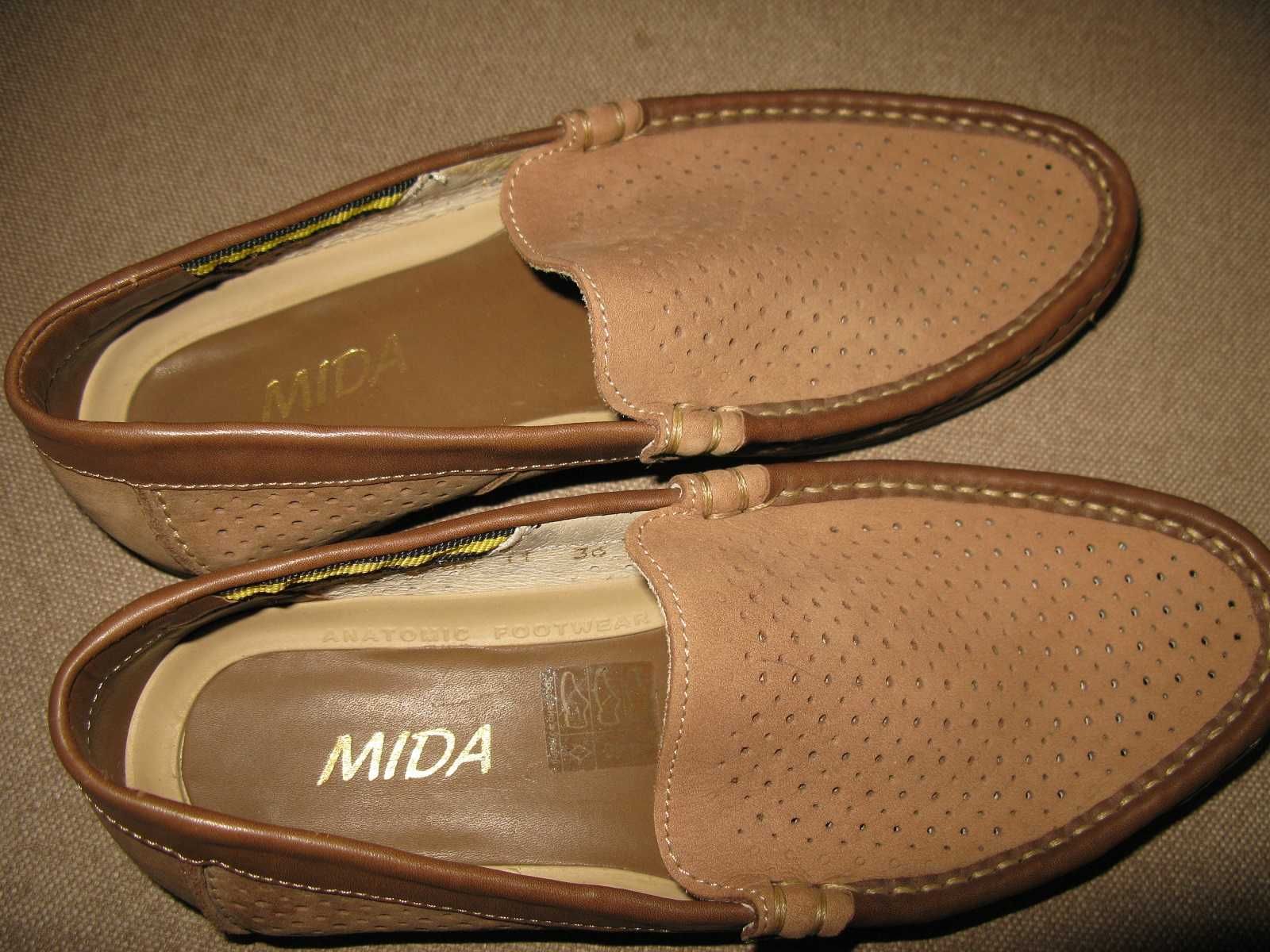 Туфли мокасины детские Mida (Мида) на мальчика 36 р. нубук новые