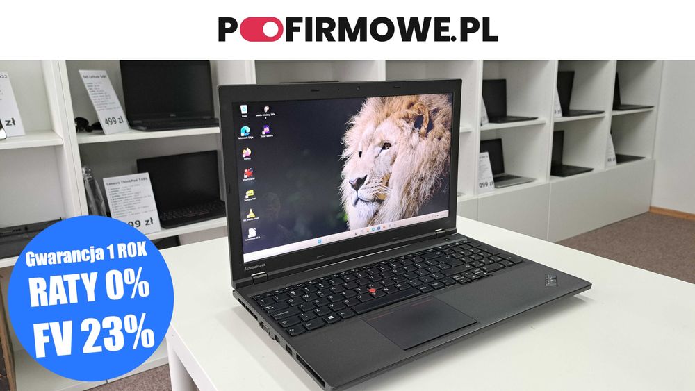 Solidny Lenovo ThinkPad L540 15" i5 8GB DVD SSD Full HD Klasa A Win 11