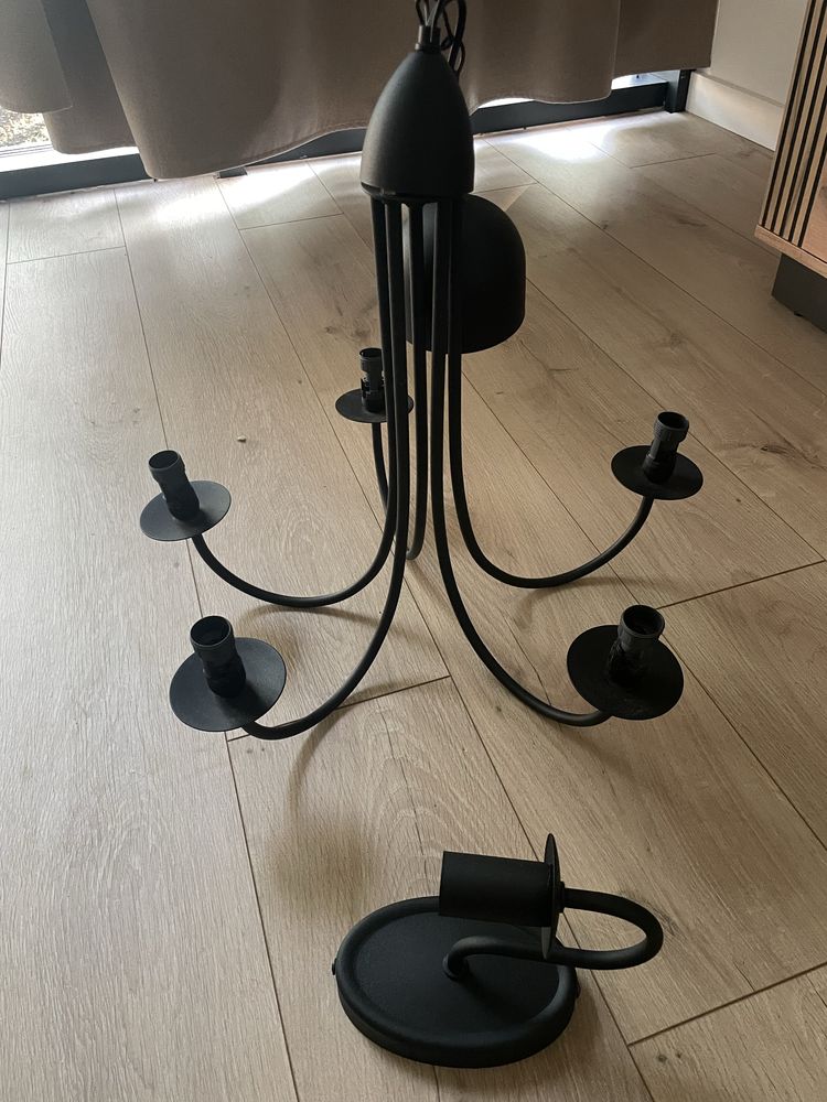 Lampa sufitowa czarna