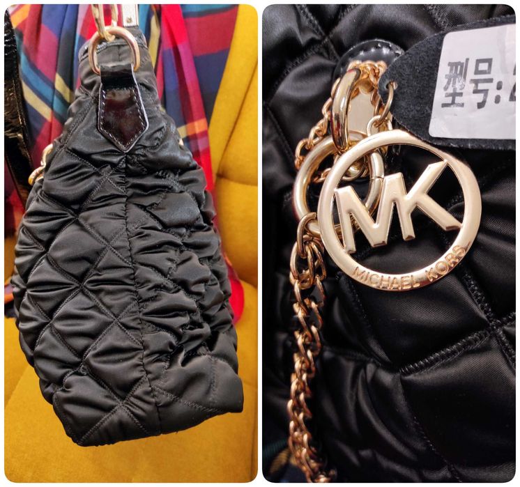 Нова жіноча чорна сумка велика MICHAEL KORS стьобана тканина