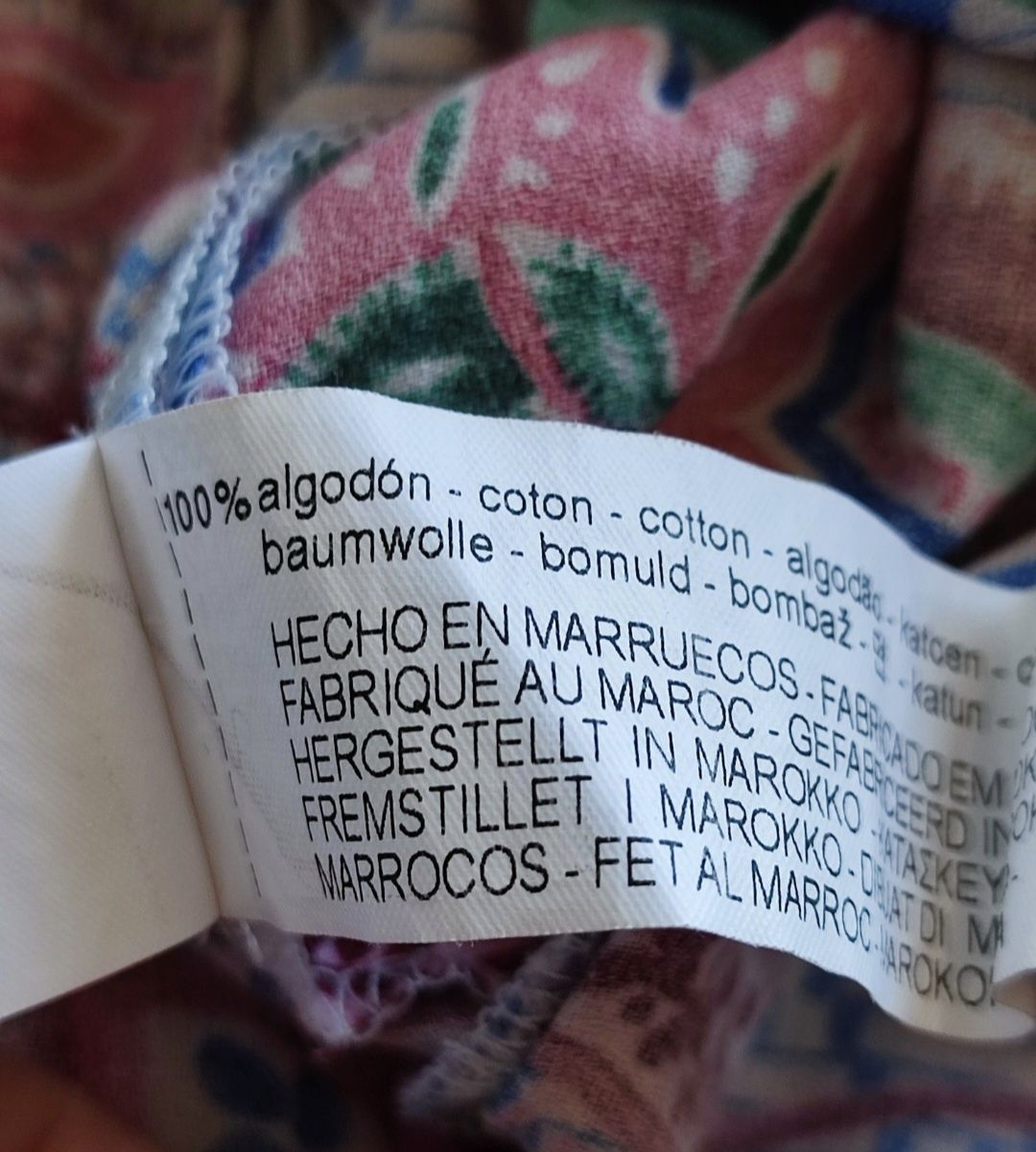 Koszula w etniczne wzory z koronkową wstawką Zara bawełna rozmiar XL