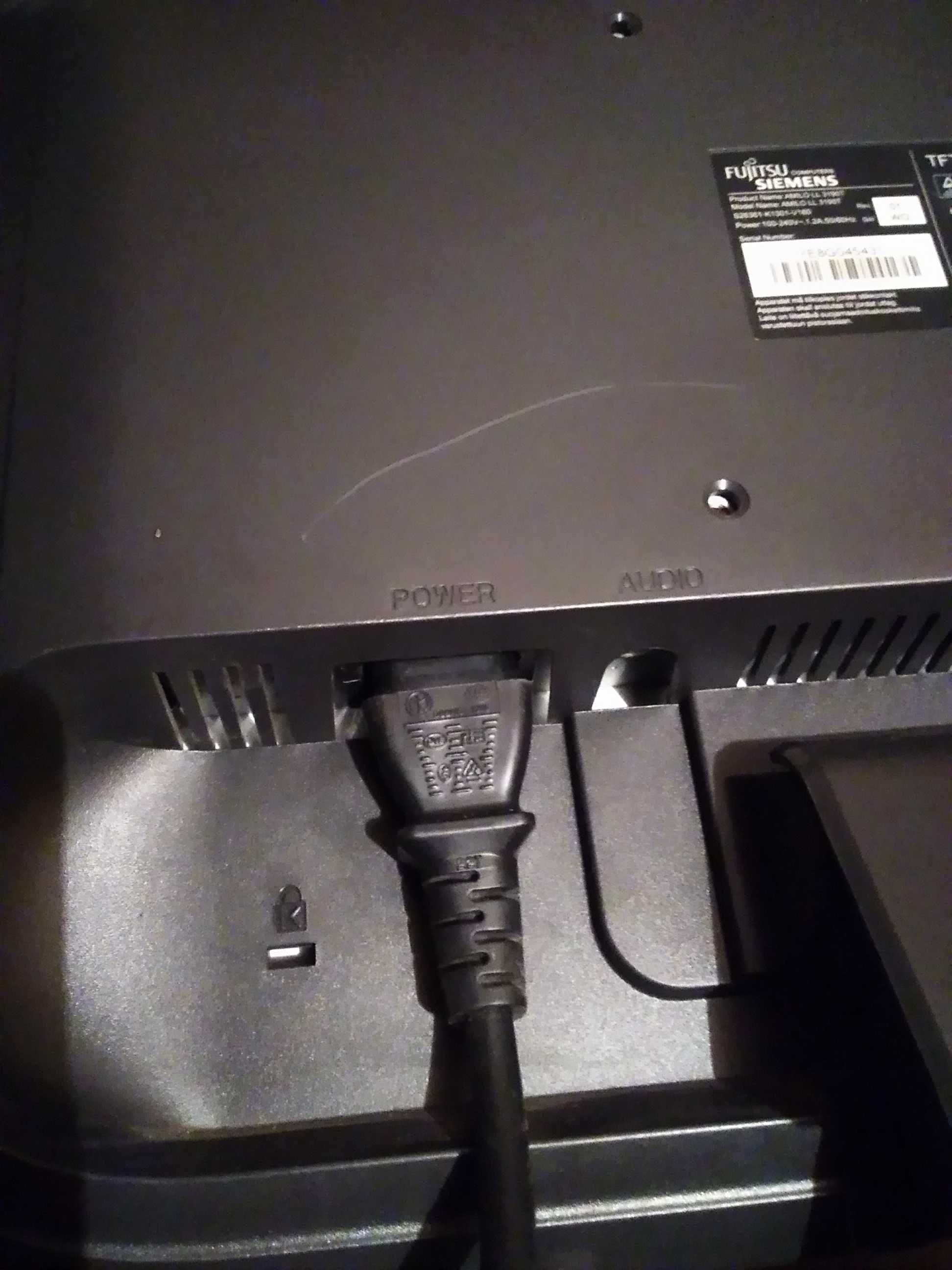 Monitor do komputera z zasilaczem