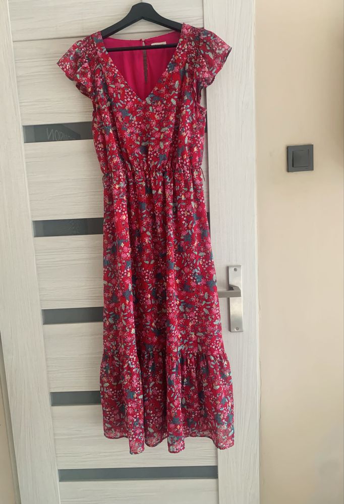 Sukienka maxi letnia długa w kwiaty floral Cache Cache