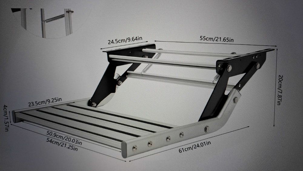 Stopień do kampera lub przyczepy