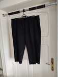 Czarne eleganckie spodnie Capri rozmiar 48