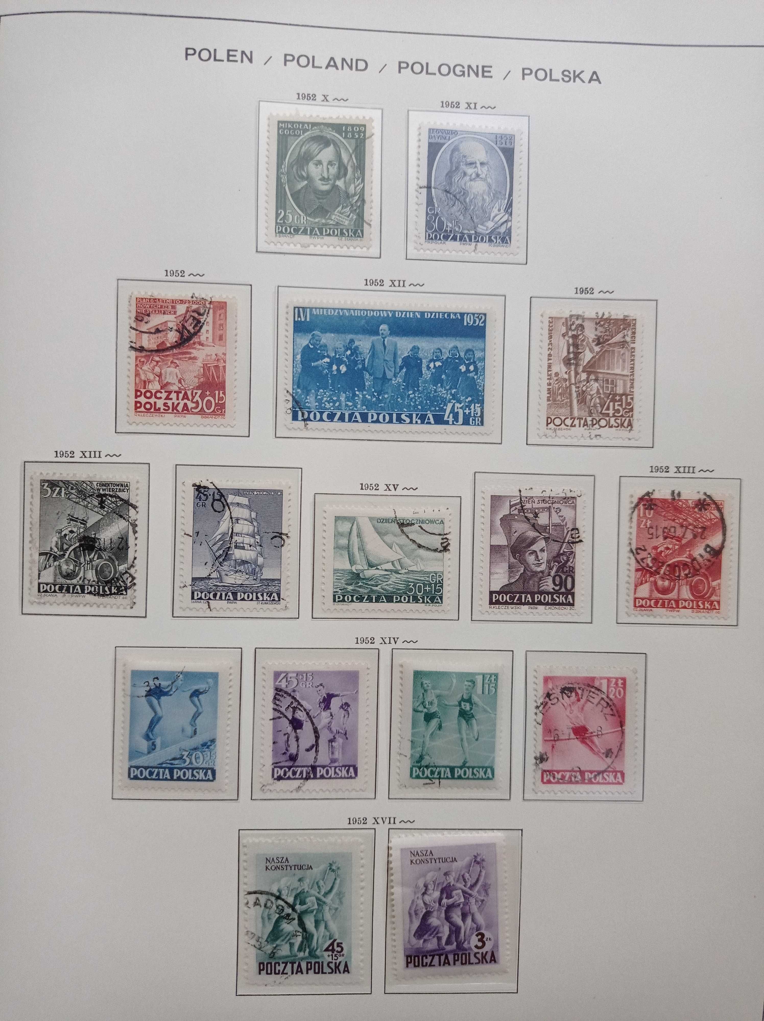 znaczki z rocznika 1952