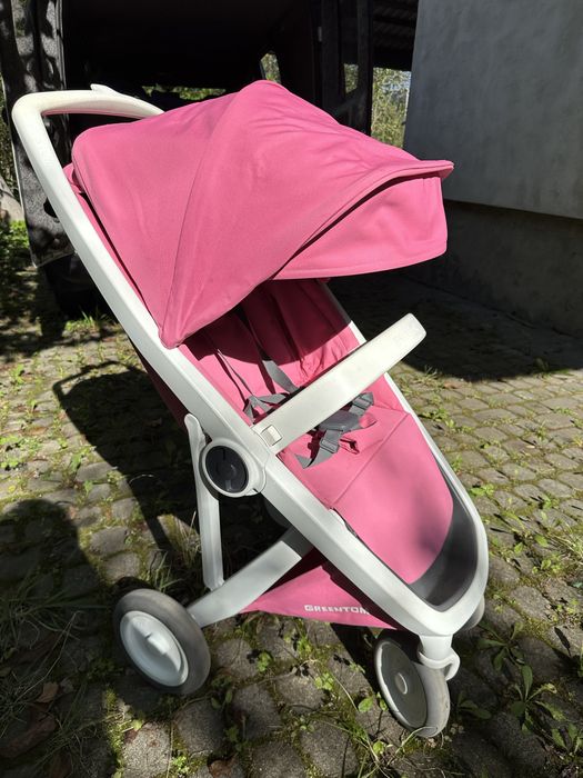 Прогулянкова коляска Greentom Classic (White/Pink)
