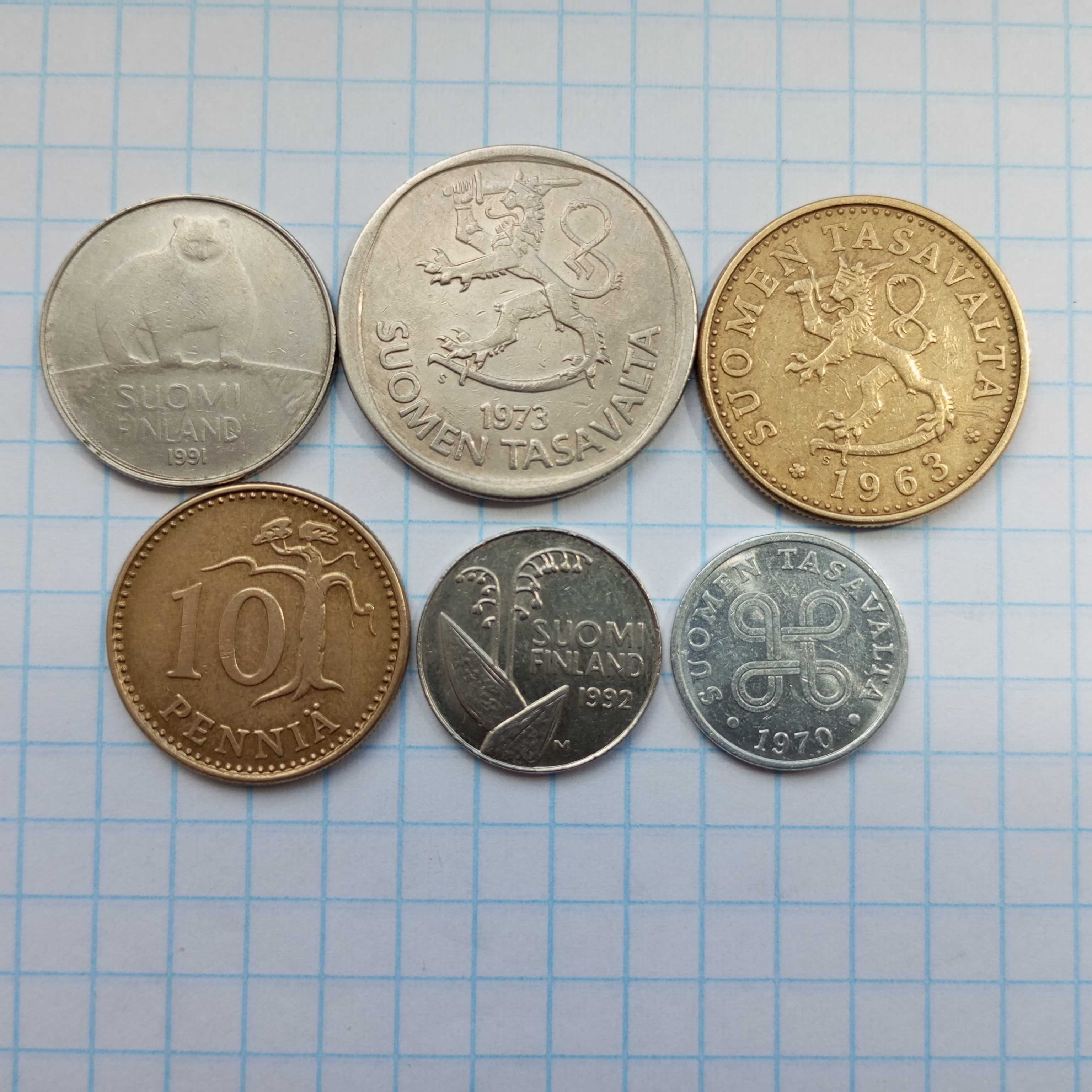 Продам набор монет Прибалтика, Финляндия, Казахстан,ЮАР