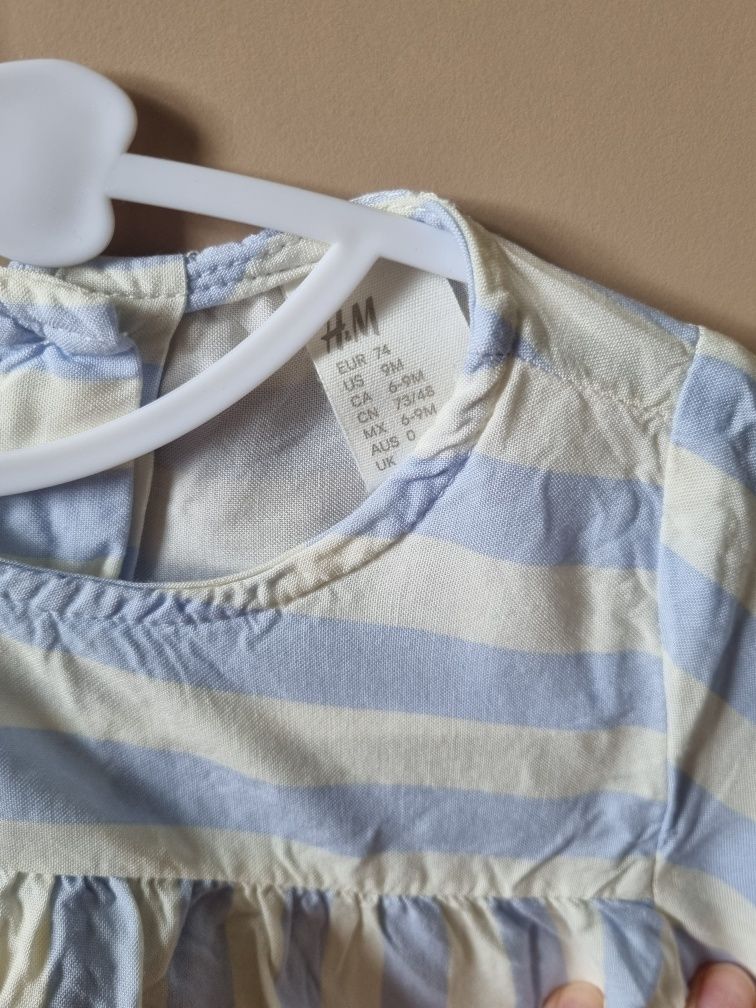 Sukienka niemowlęca r. 74 h&m wiskoza