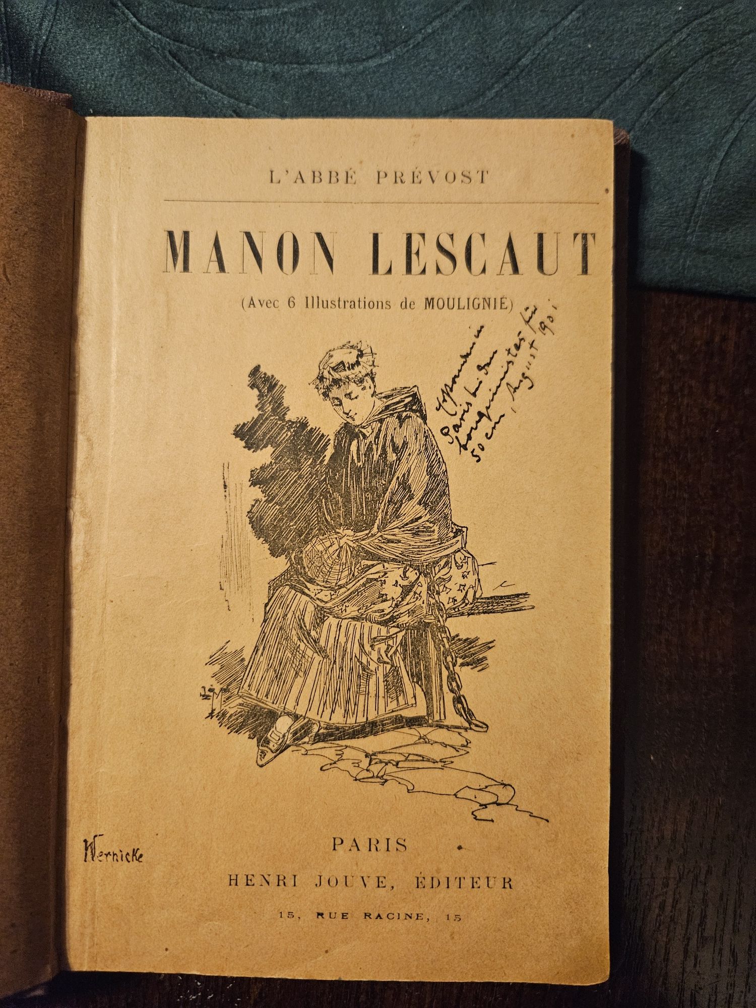Książka Manon Lescaut 1891r wyd.Paryż