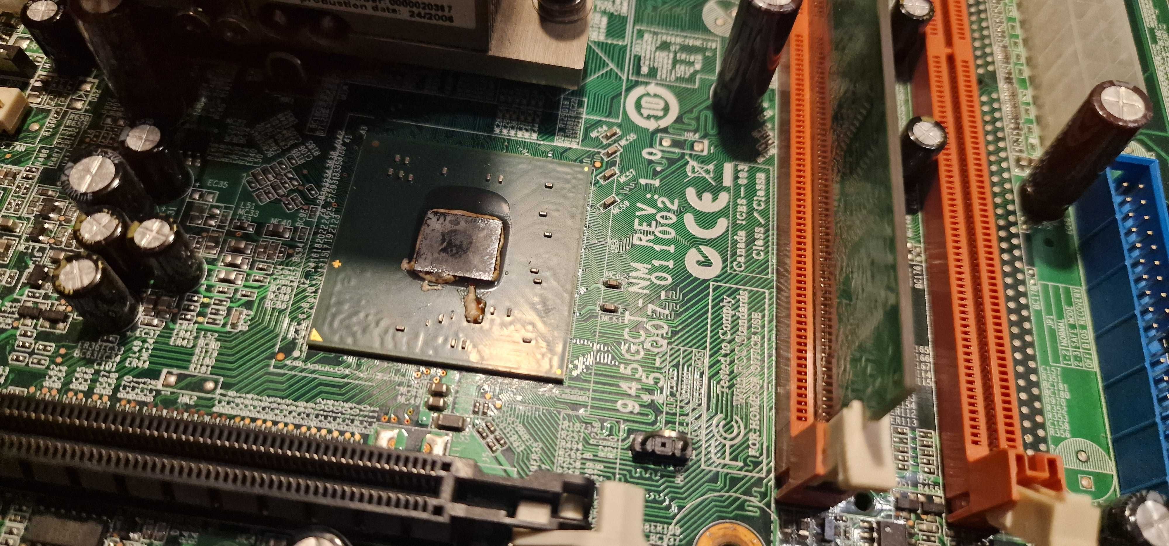 Płyta ECS 945GCT-NM 512MB DDR2 Celeron 2,66G pod XP