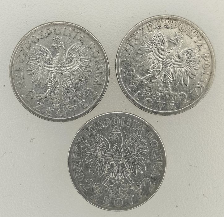 2 zł głowa kobiety 1932 -1934 KOMPLET