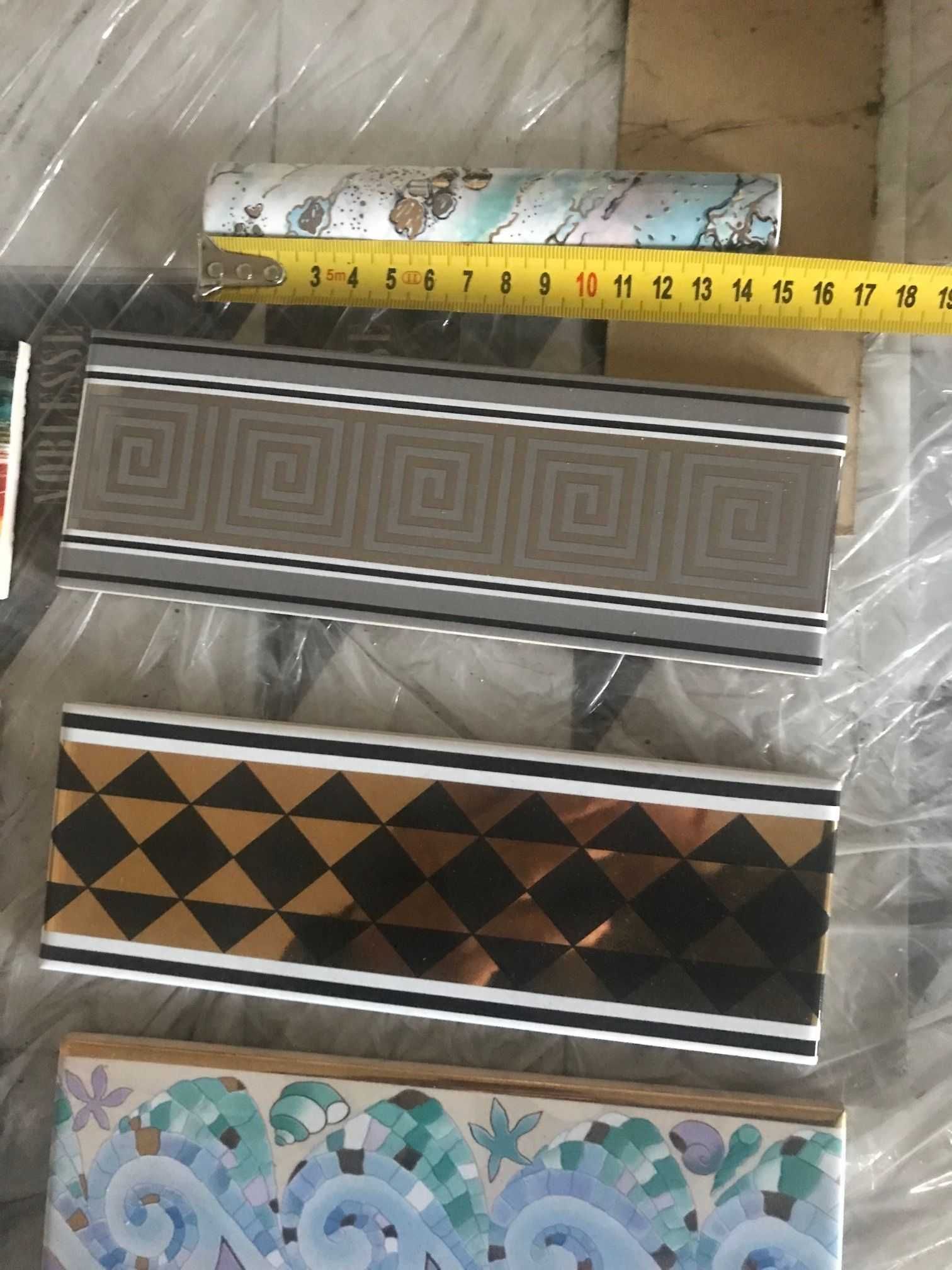 Płytki ceramiczne,Kafelki /dekory jedyne takie z metalami szlachetnymi