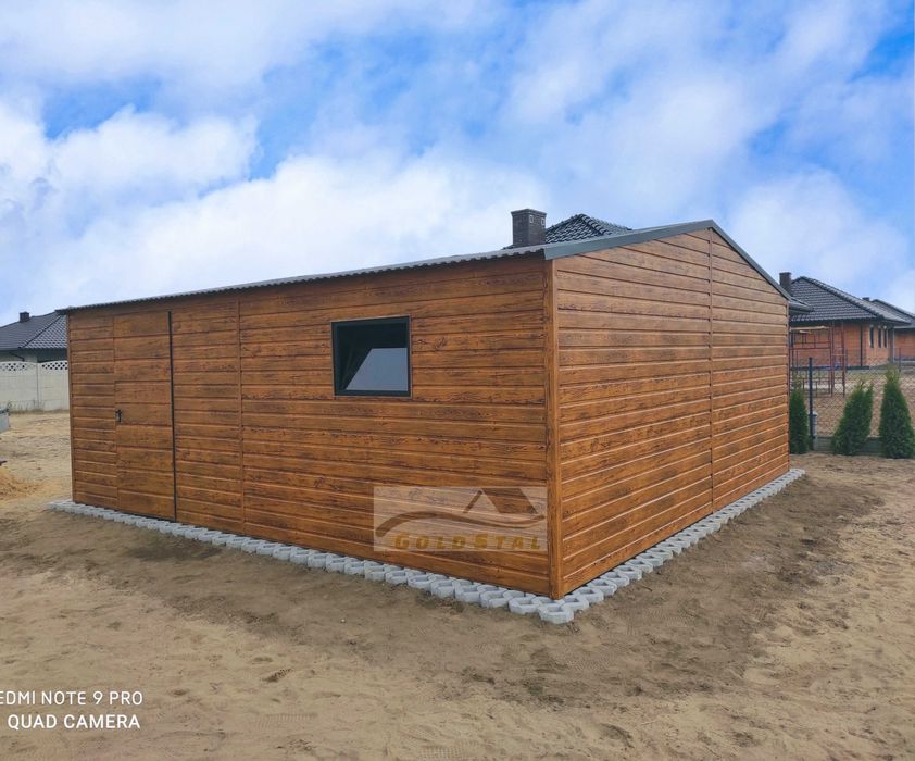 Garaż blaszany drewnopodobny 6x6, 6x5, 4x6, 7x6, 4x5, 3x5, 9x6, 7x7