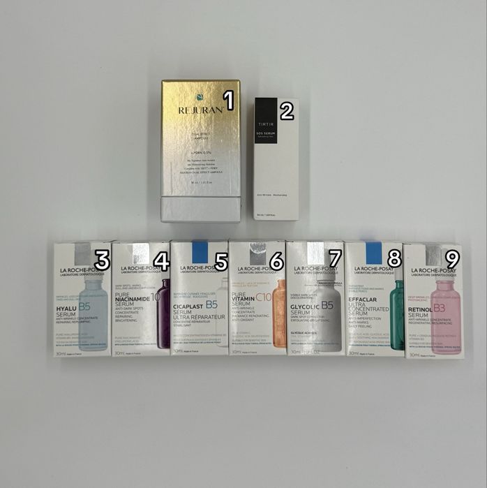 Сыворотка для лица La Roche-Posay. Сыворотка Rejuran. Сыворотка Tirtir