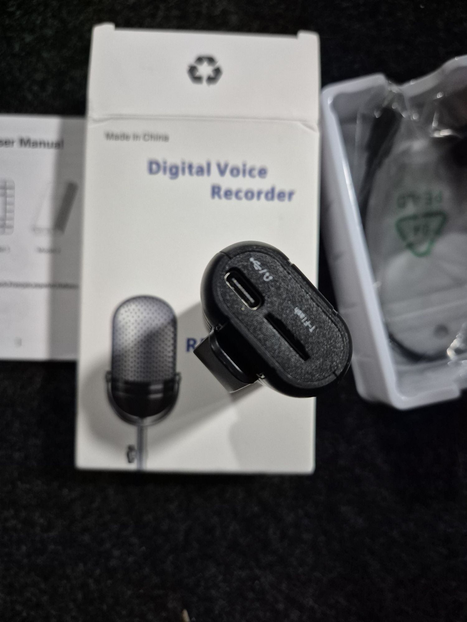 Gravador de voz digital em miniatura