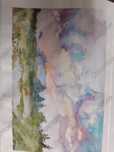Pintura de aguarela paisagem