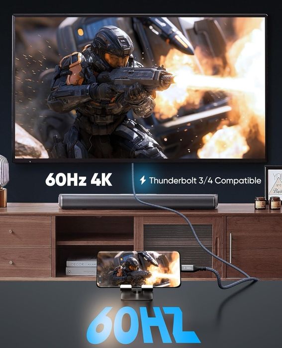 Highwings Cable USB C i HDMI (60 Hz) 4K z 6 portami, kabel USB 3.1