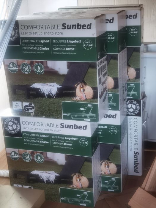 12 leżaków retanowych nowych