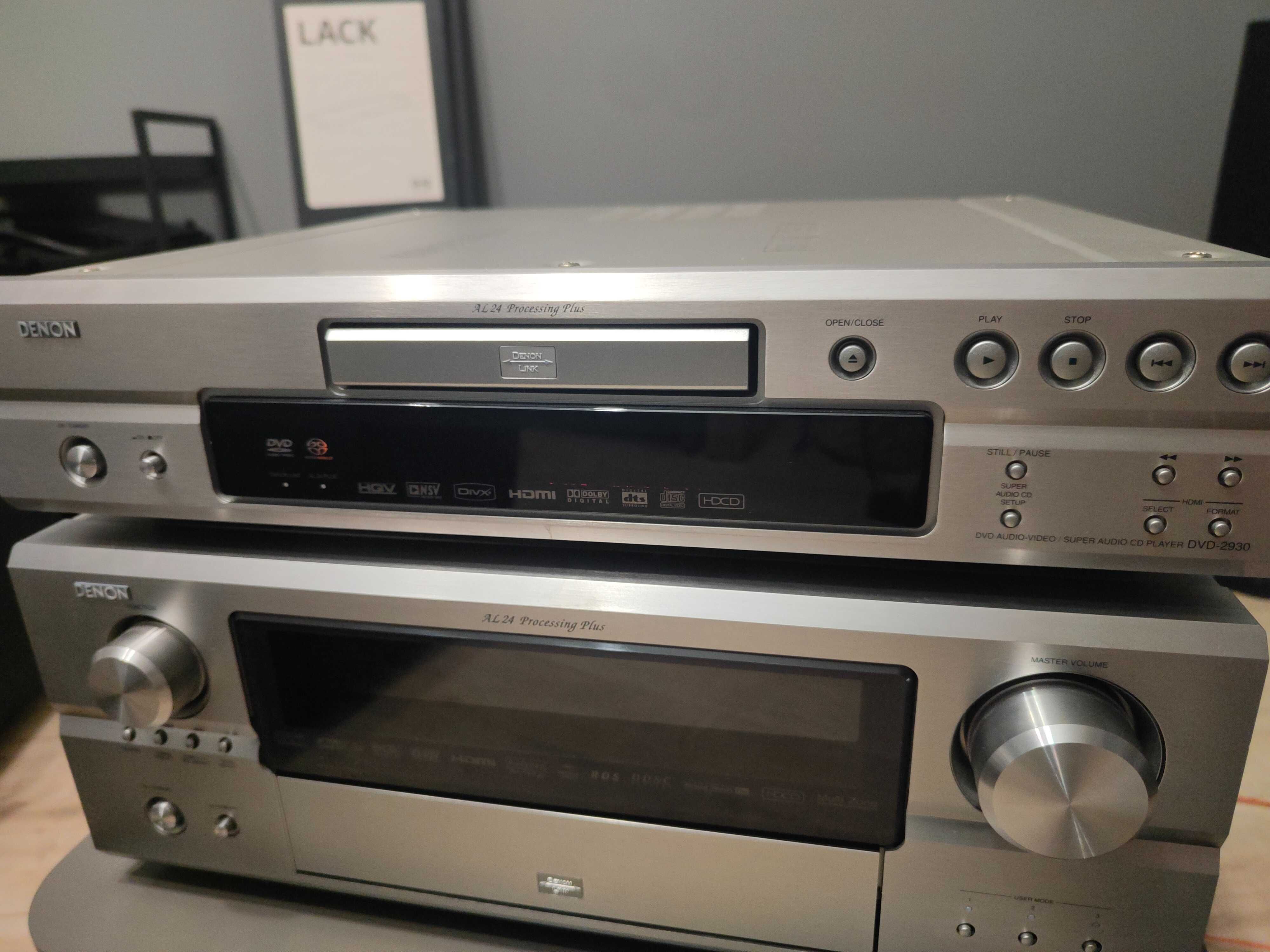 Wzmacniacz Amplituner Kino Domowe Denon AVR 4306 + Denon DVD 2930