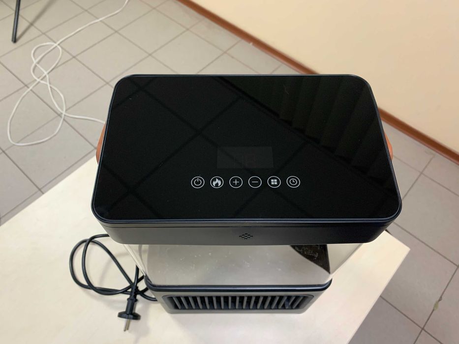 Тепловентилятор керамічний Lesko YNDBL-02 Flame імітація каміна сенсор