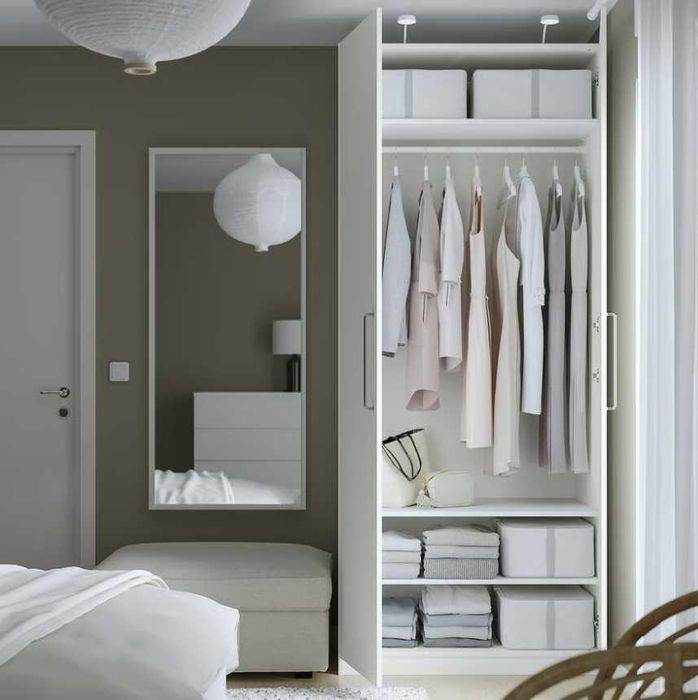 Guarda-roupa PAX / FORSAND branco (100×60×236 cm) – montado