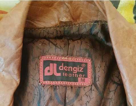 Продам добротную кожаную куртку-пиджак производства Турция б/у