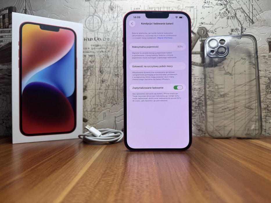 iPhone 14 Plus • JAK NOWY! • ETUI | KABEL | SZKŁO