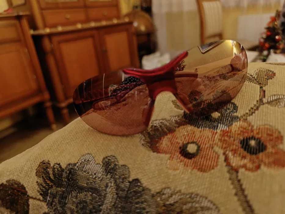 Retro okulary na rower, czerwone, lata 90-te, lata 90'