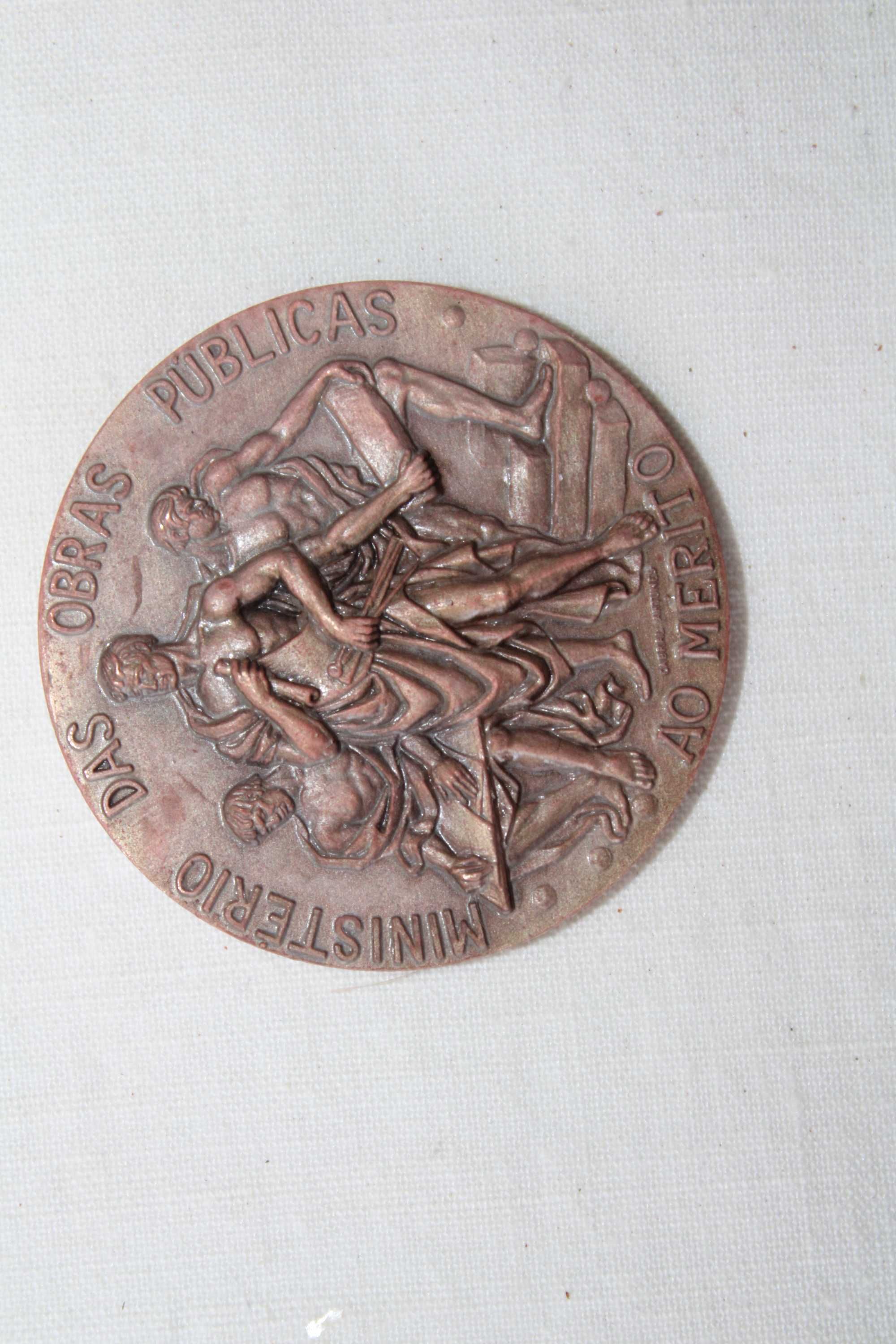 medalha bronze de Mérito do Ministério das Obras Publicas, antiga