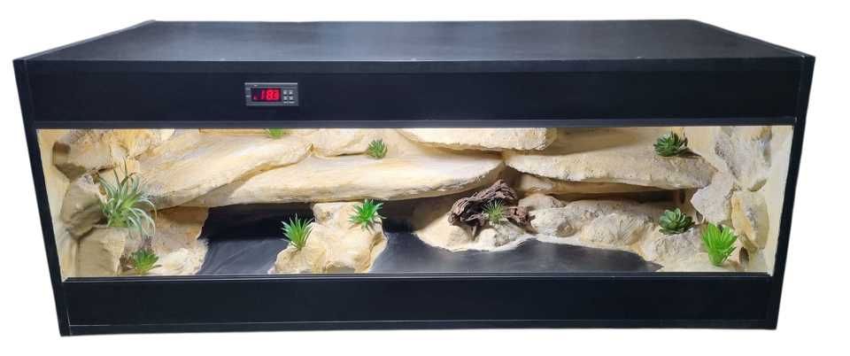 Terrarium  Gotowe 114x50x44 dla agamy ,gekona ,jaszczurki czarne