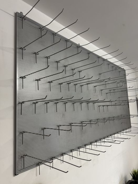 Tablica perforowana, panel narzędziowy + haki 2x1m