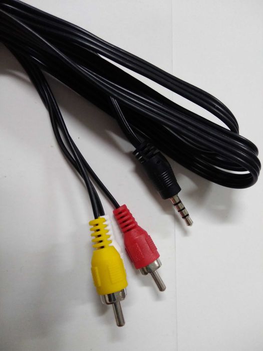 Видео-Аудио кабель 3RCA-3.5mm 1.5m