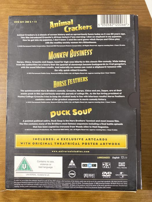 Dvd Box Set The Marx Brothers Collection