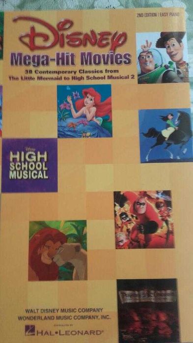 Disney Mega-Hit Movies - Easy Piano 2 edycja - nuty