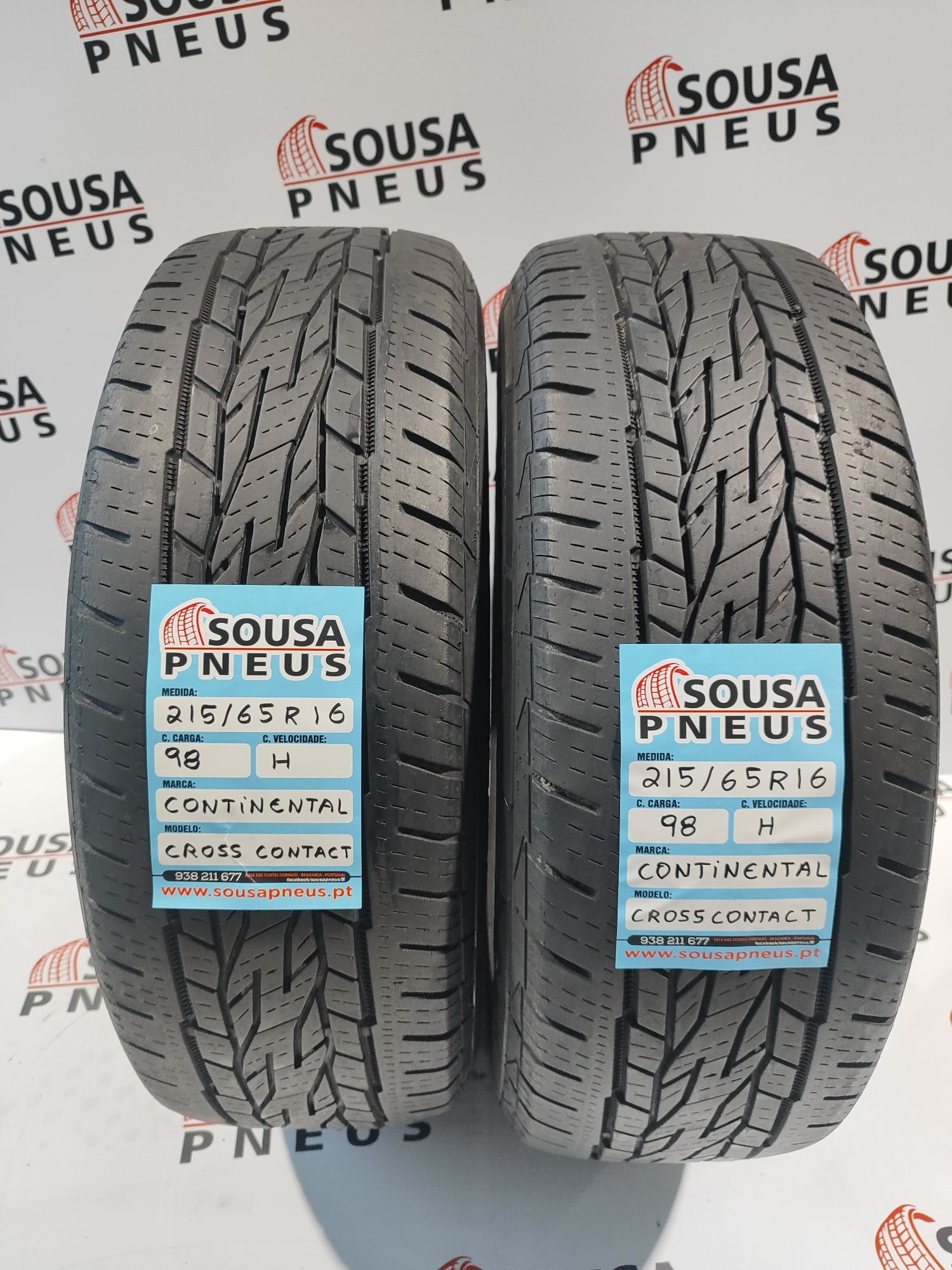 2 pneus semi novos 215-65R16 Continental - Oferta dos Portes