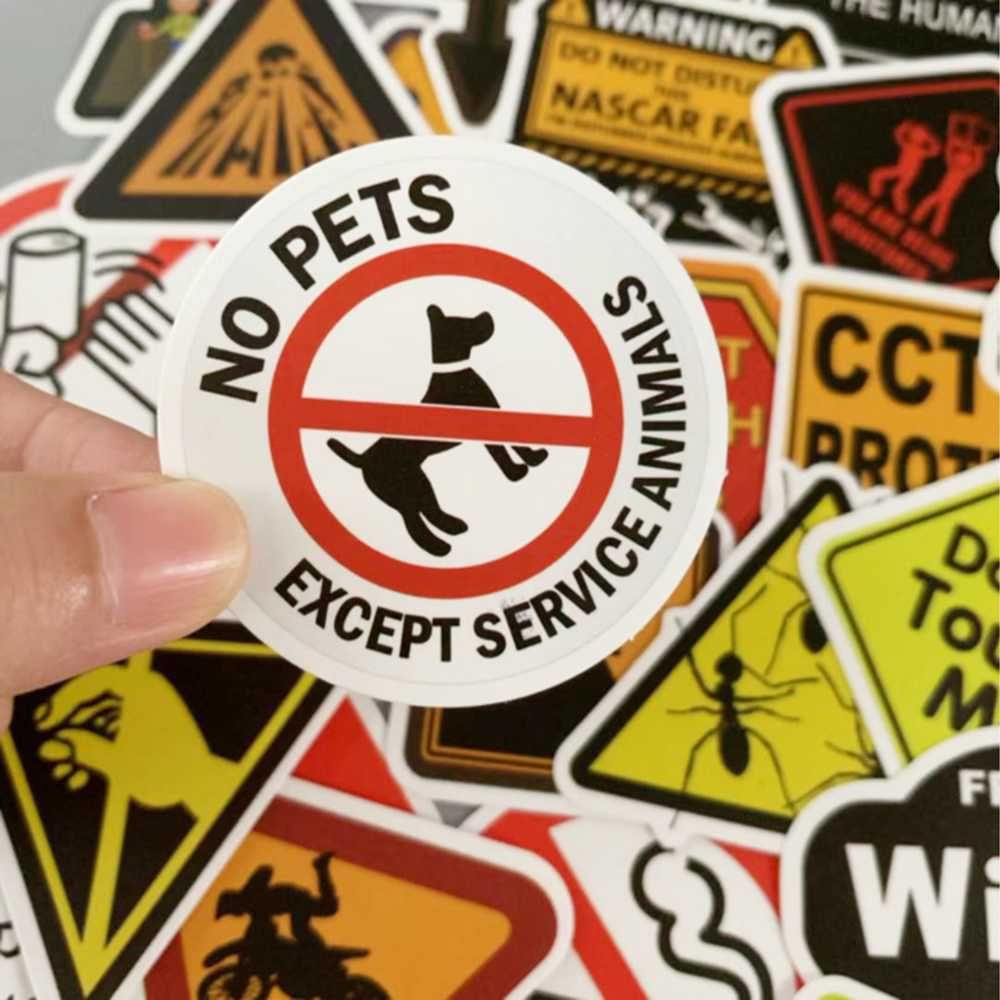 Wlepy naklejki. Warning Signs