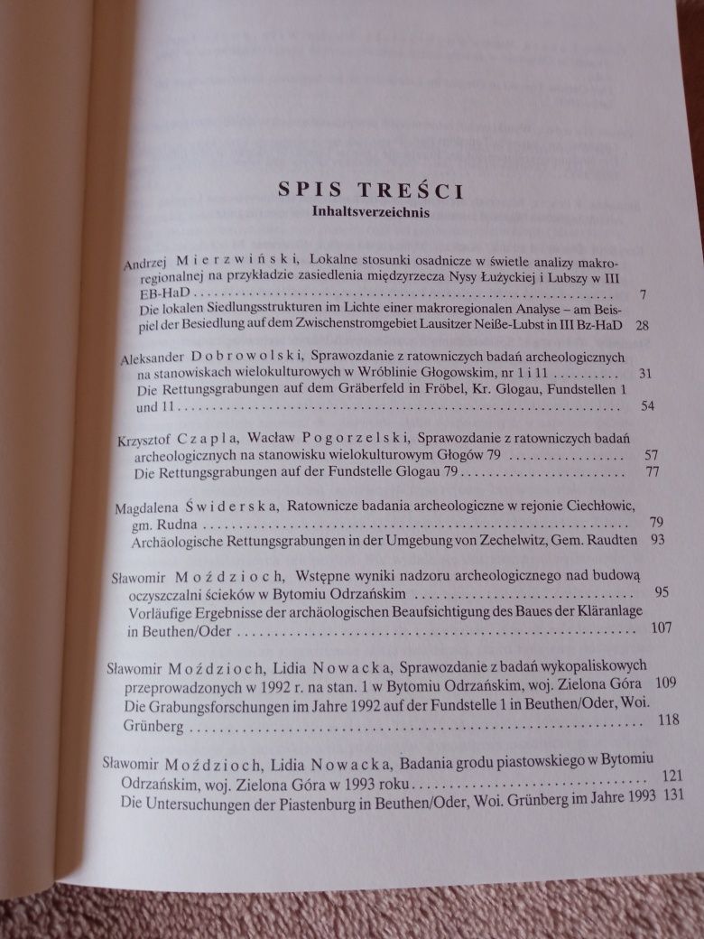 Dolnośląskie wiadomości prahistoryczne, t. 3, 4 archeologia Głogów