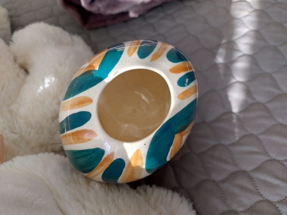 Wazon ręcznie malowany, Fajans, Włocławek