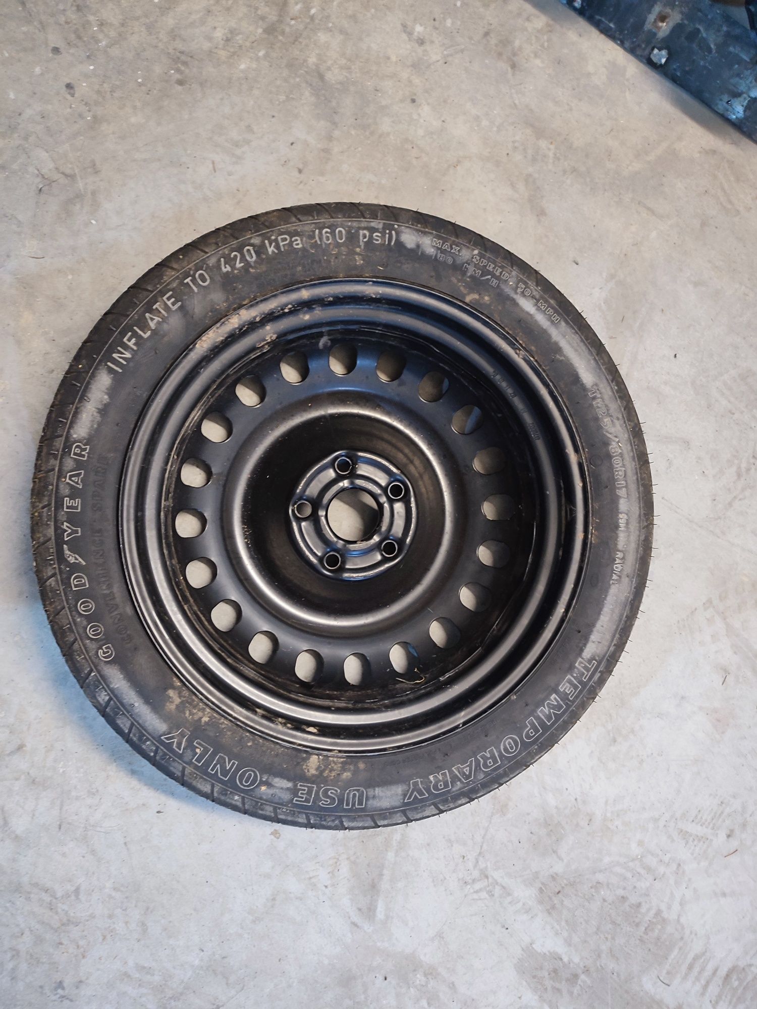 Dojazdowa koło zapasowe dojazdowe audi VW Seat koda 5x112 T 125 80 R17