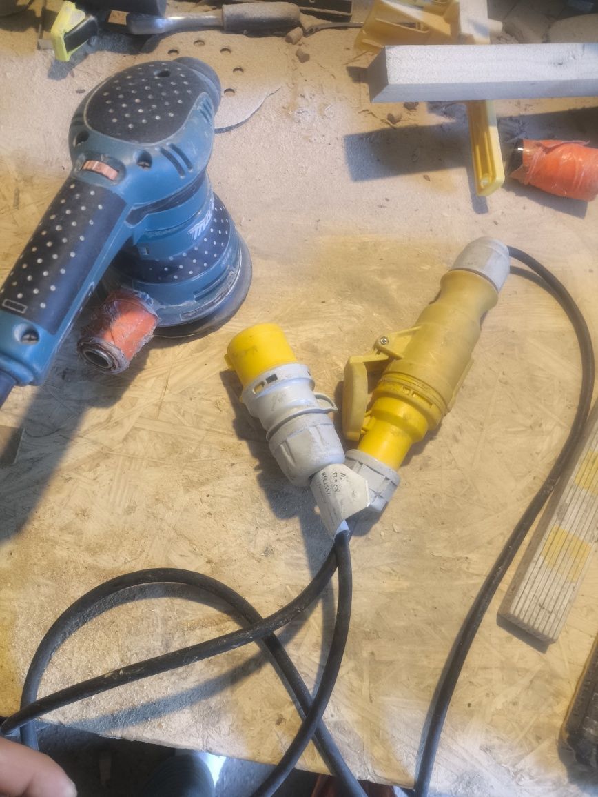 Ukośnica Makita ls0714 szlifierka mimosrodowa bo5041 transformator 110