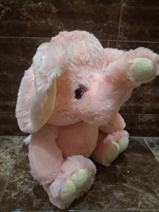 Розовий слоник мяка іграшка