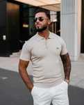 T-shirt męski polo Olavoga TWIST beż M