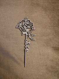 Dekoracja drewniana Róża