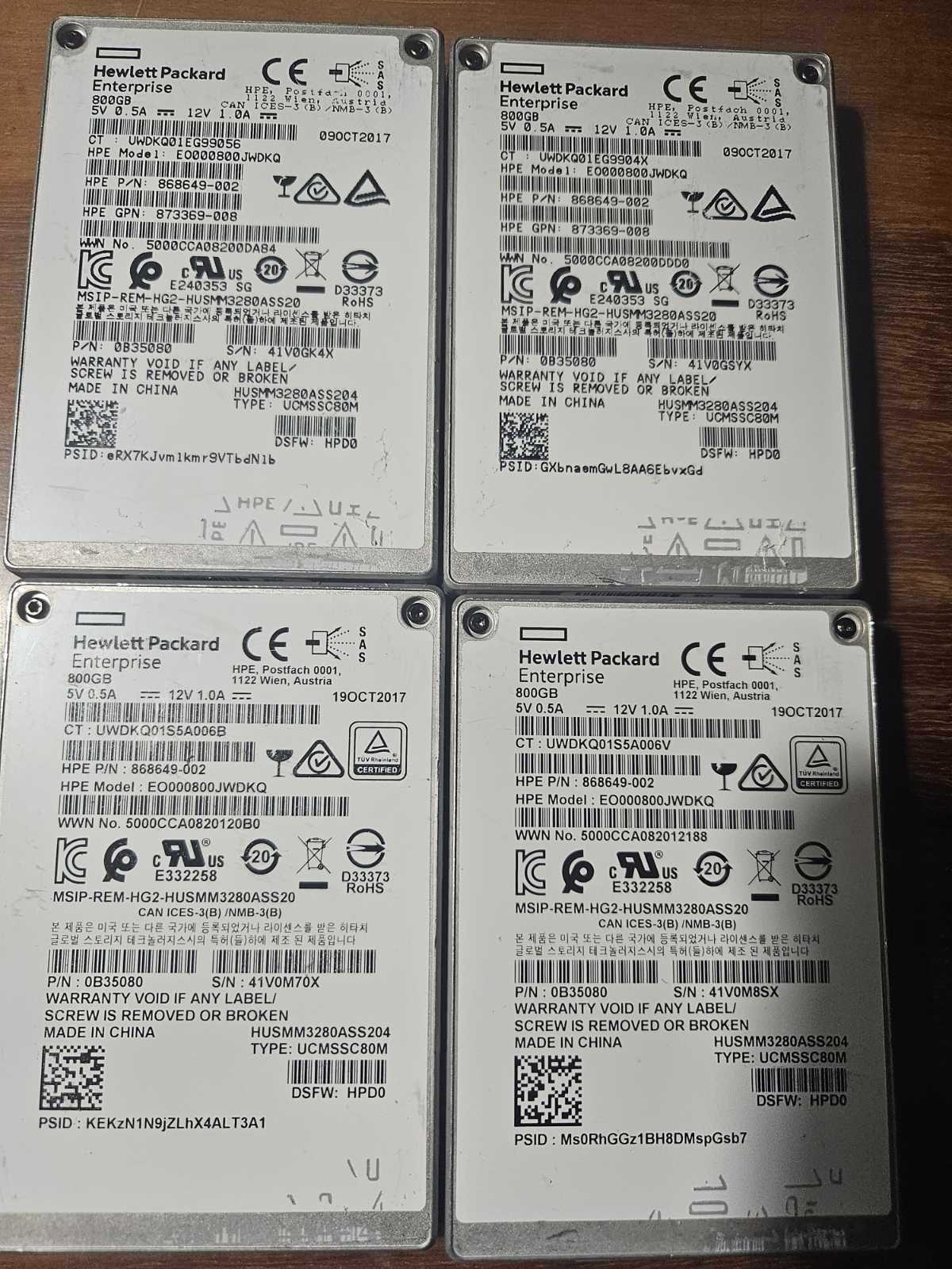 Серверні MLC SSD 800gb sas3 HPE HGST HUSMR3280ASS2004 12g