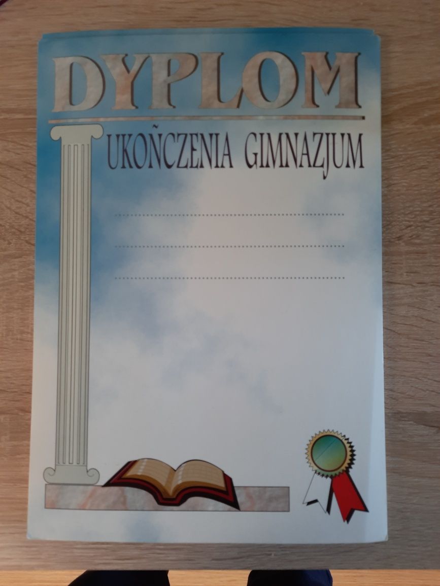 Dyplom ukończenia gimnazjum