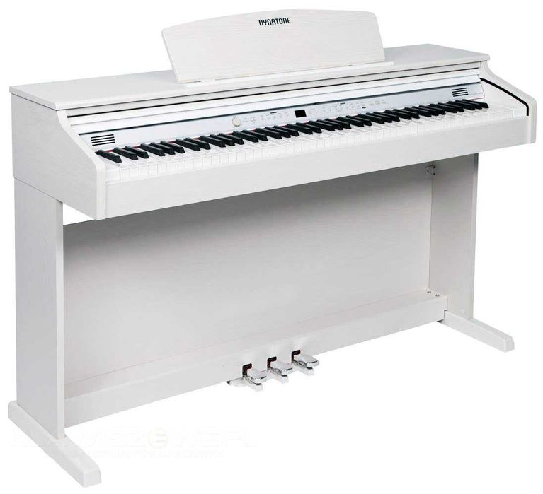 DYNATONE SLP-150 WH Białe Pianino + Ława+Słuchawki | ZESTAW