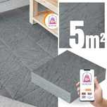 Płytki Winylowe Samoprzylepne 5m² Ciemny Szary Marmur Panele Kafle