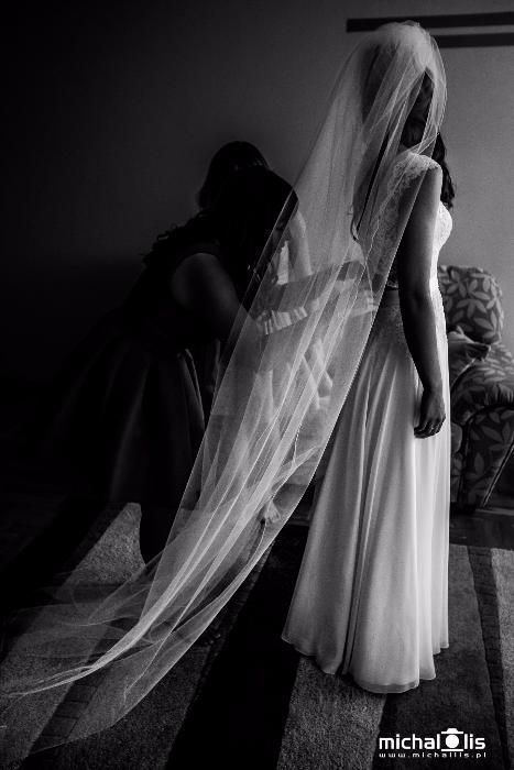 Suknia ślubna Sweetheart - model 6116, prosta, koronka,odkryte plecy